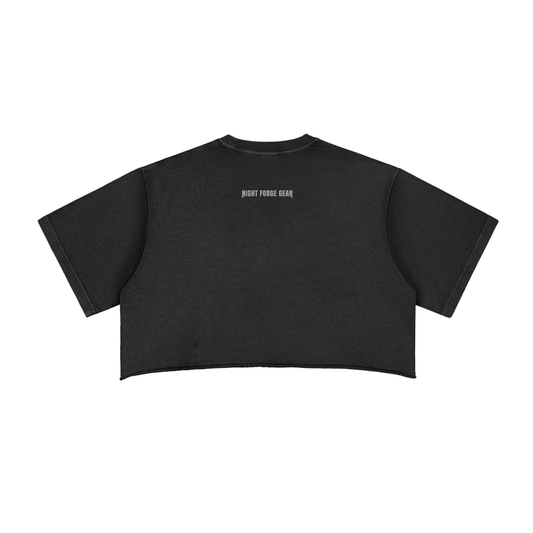 Night Forge Gear,Edge Oversized Crop Top,Women’s Cropped Tee,Oversized Women Shirt,Women’s Gym Crop Top,Cotton Crop Shirt Women,Athletic Streetwear Women,Drop Shoulder Crop Top,Strong Women Apparel,Women’s Training Shirt