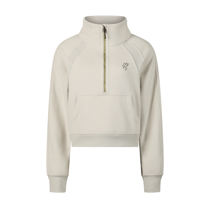 Night Forge Gear,Refined Cropped Half Zip,Women’s Cropped Sweatshirt,Half Zip Hoodie Women,Women’s Gym Hoodie,Athletic Cropped Sweatshirt,Bodycon Athletic Top,Women’s Performance Apparel,Refined Women’s Collection,Gym to Streetwear Women