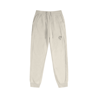 “Women’s Refined Training Jogger Pants in athletic mid-waist fit made from heavyweight cotton-poly blend, designed for gym training and everyday wear, styled with Refined Half-Zip Crop Hoodie.”