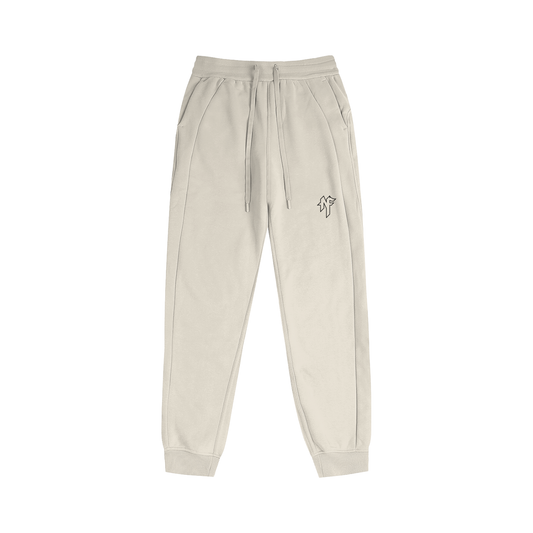 “Women’s Refined Training Jogger Pants in athletic mid-waist fit made from heavyweight cotton-poly blend, designed for gym training and everyday wear, styled with Refined Half-Zip Crop Hoodie.”