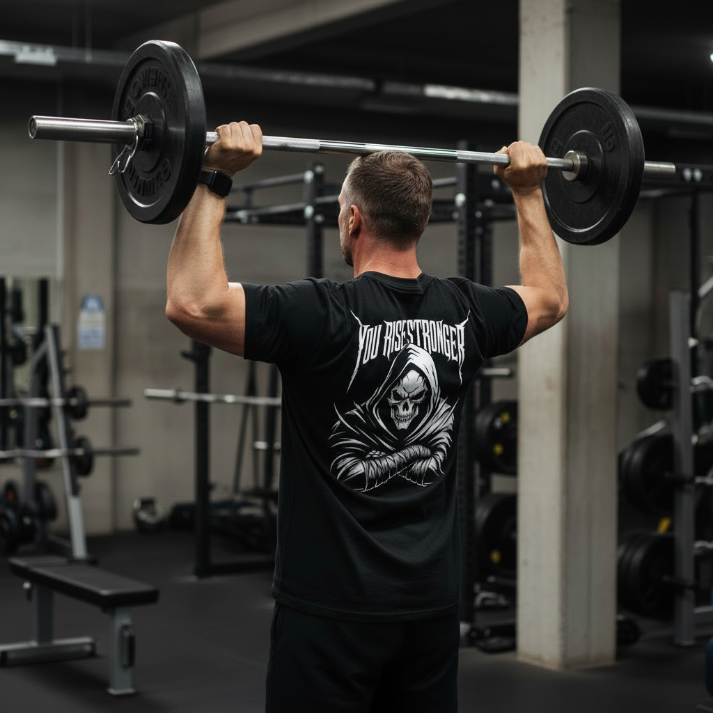 rise stronger shirt,fitness motivation shirt,strength mindset shirt,fitness lifestyle apparel,mens fitness shirt,womens fitness shirt,gym graphic tee,warrior mindset shirt,discipline mindset apparel,fitness clothing brand
